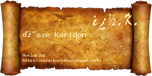 Ősze Koridon névjegykártya